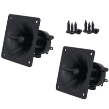 2 Pack Component Square Tweeter 3.25 X 3.25 Piezo Horn Element DJ Speaker Loud