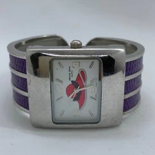 Ladies Red Hat Society By Alberte Fiere  cuff bracelet watch 30mm 6” running