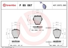 Bremsbelagsatz Scheibenbremse PRIME BREMBO P 85 067 für AUDI VW PHAETON A6 B5 C5