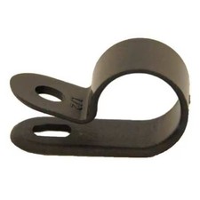 Dolphin Components Cable Clamp, Nylon 6/6, 1/4 in Bundle Dia., Black, 100 PK