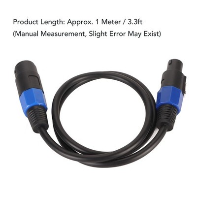 Professional Speaker Cable 3.3ft Long PVC Male Female Quick Twist Lock Ampli HOT