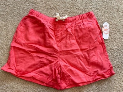Wonder Nation Girl's Pull On Shorts Size XL 14-16 Bewitching Coral NWT 
