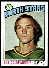 1976-77 Topps Hockey Card Bill Goldsworthy Minnesota North Stars #169 EX-MT
