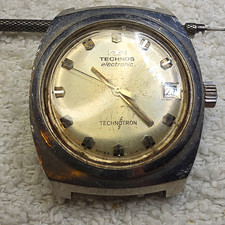 Technos Technotron Men's Quartz Analog Date Cushion Watch Head