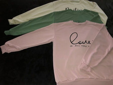 Comfortable and Loose-fitting Pullover, Women's Sporty Casual Sweatshirt 3 Pcs