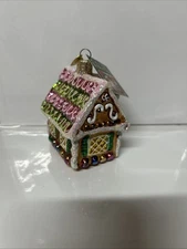 HTF Retired 2007 Old World Christmas Glass Ginger Cottage Ornament No Tag