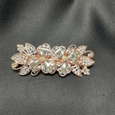 Women Rhinestone Hairpin Crystal Hair Clips Elegant Flower Barrette Hairgrip DIY