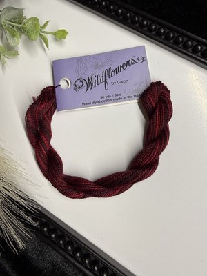 Wildflowers by Caron Hand Dyed 250 CLARET 36 yds Cross Stitch Thread Needlework