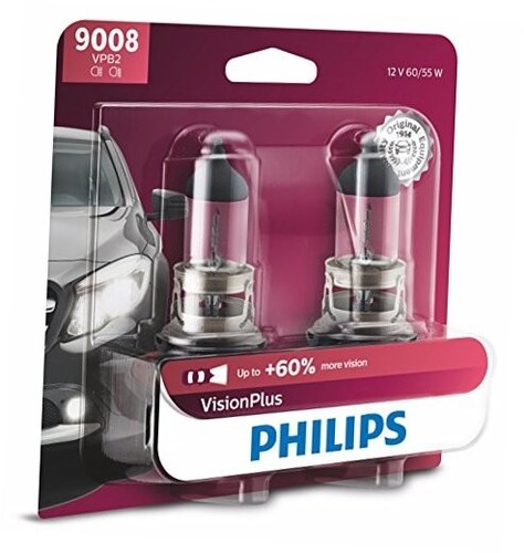 9008 / H13 VisionPlus Upgrade Headlight Bulb with up to 60% More Vision, 2