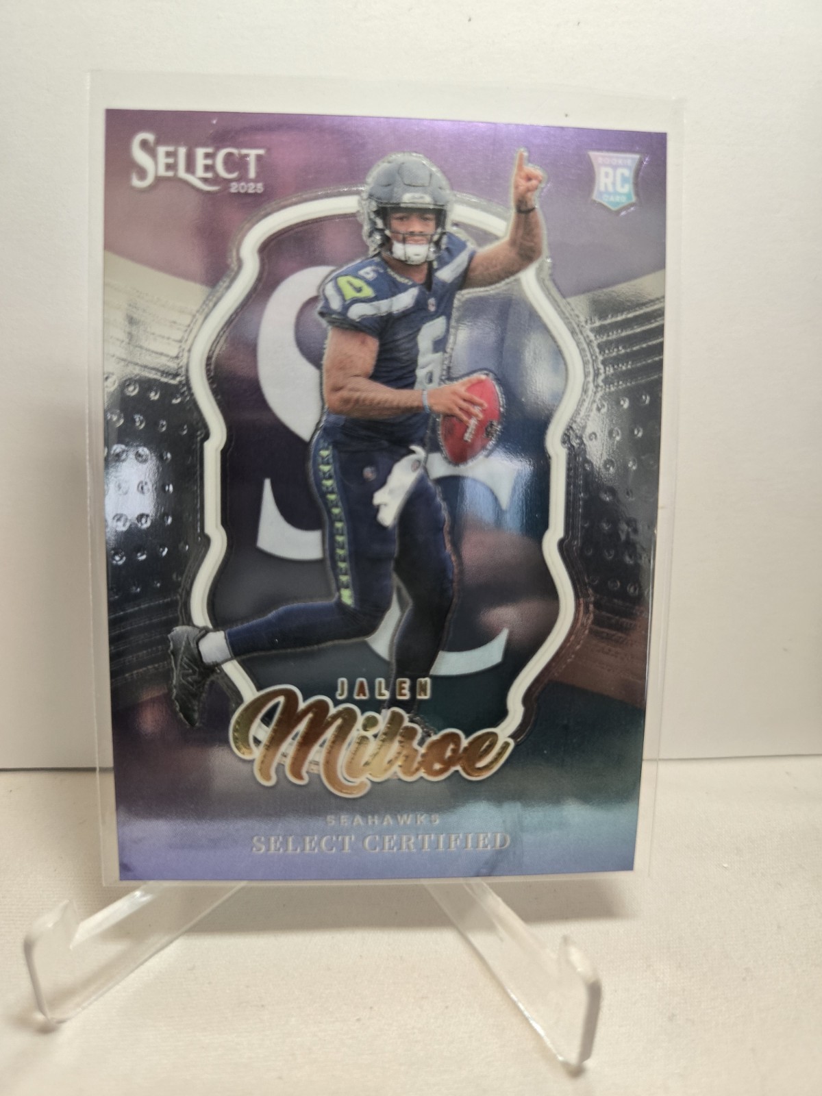 2025 Panini Select - Select Certified Rookies Jalen Milroe #13 (RC) Seahawks -5a