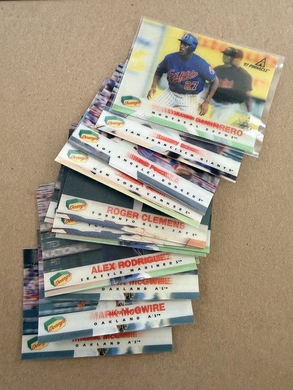1997 Pinnacle Denny’s  - Vlad, Bonds, A-Rod. 14 Cards Lot