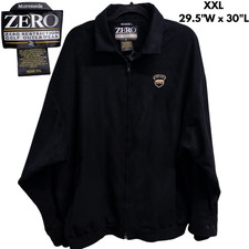 Zero Restriction Microsuede Bomber Jacket XXL Black Full Zip Golf Outerwear Logo