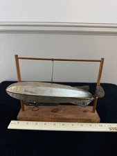 Antique Tin Zeppelin Airship Suspended Toy Non-Working Heavy Wear