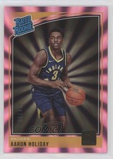 2018 Panini Donruss Rated Rookies Holo Pink Laser 46/79 Aaron Holiday #176 0q0m