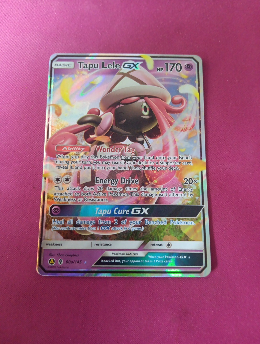 Tapu Lele GX 60a/145 Alternate Art Pokemon Guardians Rising LP