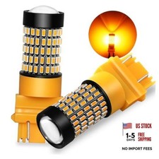 3156 Amber Yellow LED Bulbs 3157 4157 2800 Lumens Super Bright T25 Wedge 3156
