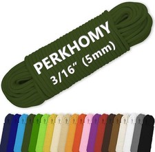 Cotton Rope 100ft 5mm Diamond Braided Utility Natural Army Green