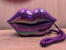 Fashionable Purple Lips Telephone For Home And Office Use