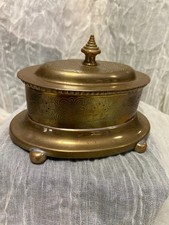 Scatola cofanetto portagioie te ottone handmade etnica cm 13,5x8,5