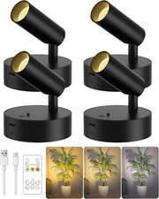 Spotlights Indoor with Remote, 3000Mah Rechargeable Battery Plant Mini Spotlight