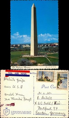 Postcard Washington D.C. The Washington Monument 1970