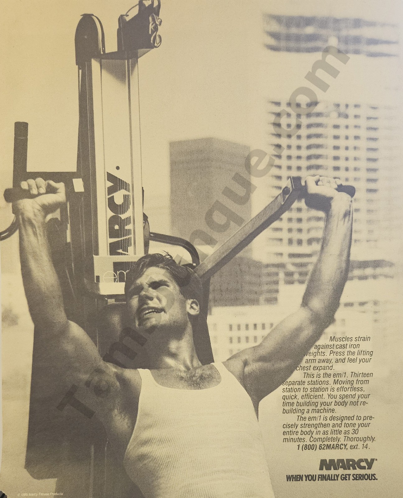 1985 Marcy Exercise Equipment Workout Machine Vintage PRINT 