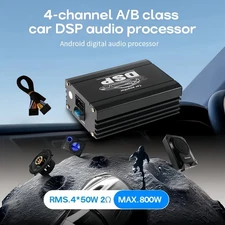 800WMAX 4-Way Class AB Car DSP Amplifier High Fidelity 20-20kHz Wide Frequency
