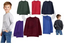 KIDS SCHOOL JUMPER CREW NECK FLEECE SWEATSHIRT BOYS AND GIRLS SCHOOL JUMPERS