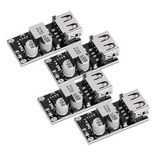 USB Buck Converter, 4pcs DC-DC Step Down Module 6-32V 12V 24V Black Mini/4pcs