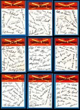 1973 Topps Blue Team Checklist Complete Set 5 - EX 7225982