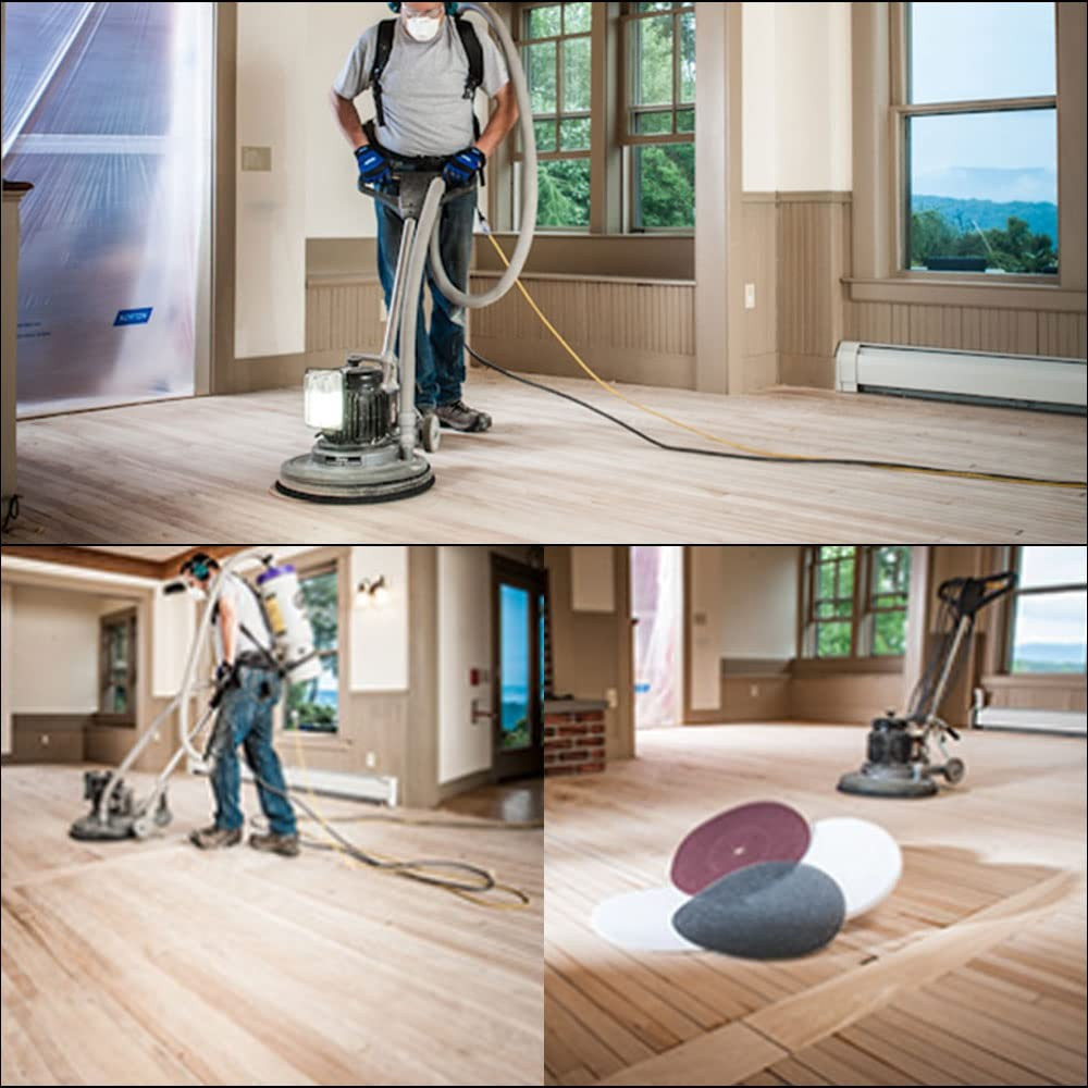 17" Sanding Screen Discs 80 Grit - Black Silicon Carbide - 10 Pk for Wood Floors