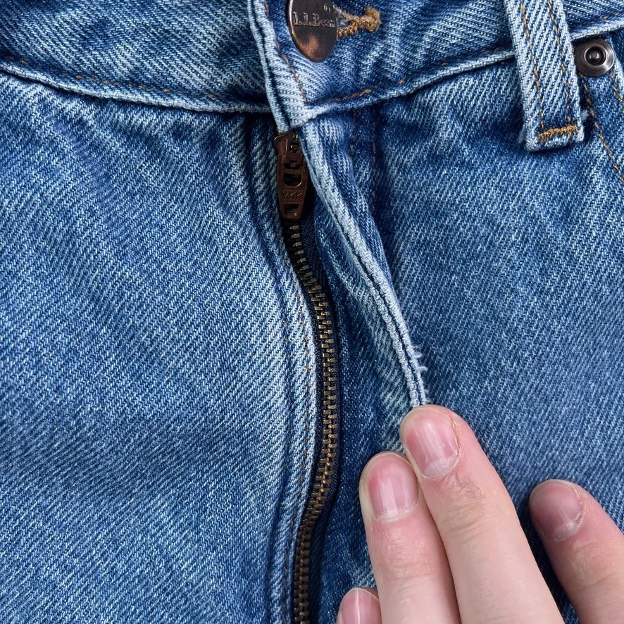 LL Bean Jeans Mens 32x30 Blue Fleece Lined Thermal Classic Fit Outdoors Denim - Image 3 of 4