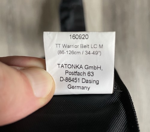 Tasmanian Tiger Warrior Belt LC Schwarz Gr. M - Bild 3 von 3