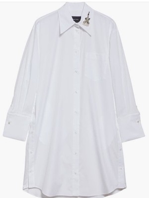 Simone Rocha Crystal Carnation Long Sleeve Button Up Beaded Sz 0 UK 4 NWT
