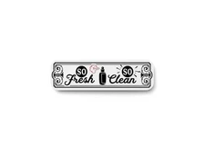 Fresh and Clean Bathroom Sign – Funny Humor Wall Decor for Home and Office