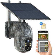 4G LTE 2.5K Solar Trail Camera 10400mAh Game Camera w/ Night Vision APP Control