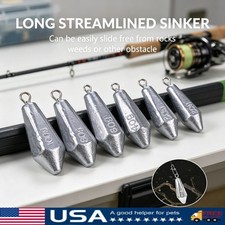 Drop Shot Fishing Weight Kit DROP SHOT WEIGHTS FOR BASS FISHING LONG STREAMLINED