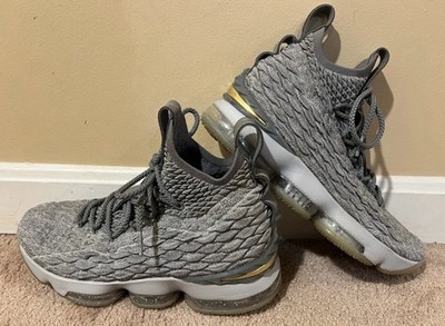 Lebron XV City Series Edition Grey Gold Size Men s 8.5 897648 005