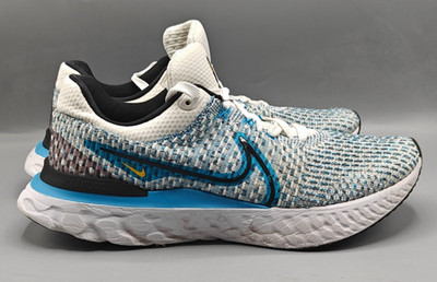 Men Nike React Infinity Run FK 3 Running Shoes Size 11 White Blue DH5392 102