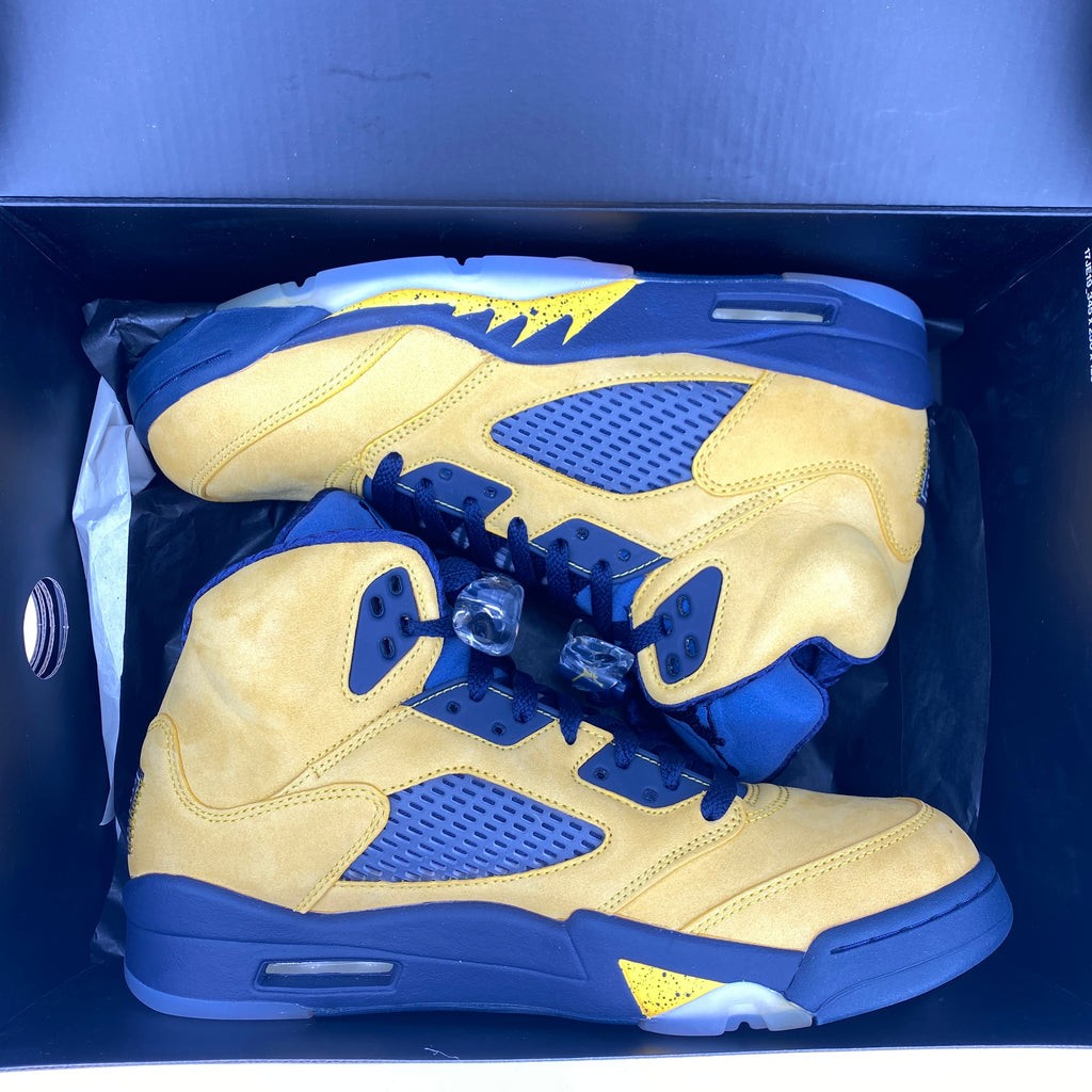 Size 9.5 - Air Jordan 5 Retro SP Michigan for sale online | eBay