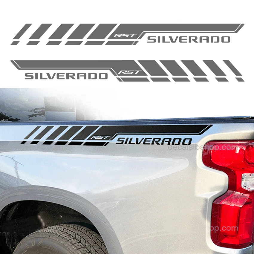 Custom Vinyl Bedside Decal Fits Chevy Silverado RST Chevrolet Trucks Sticker Foto 4 de 4