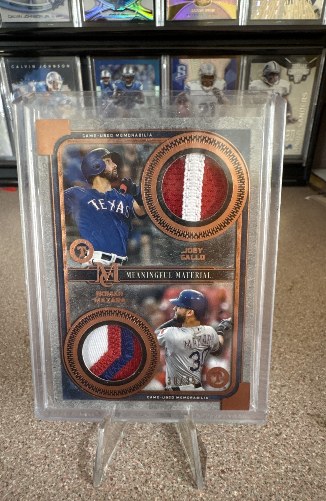 2019 Topps Museum Collection - Dual Meaningful Material Nomar Mazara Joey Gallo