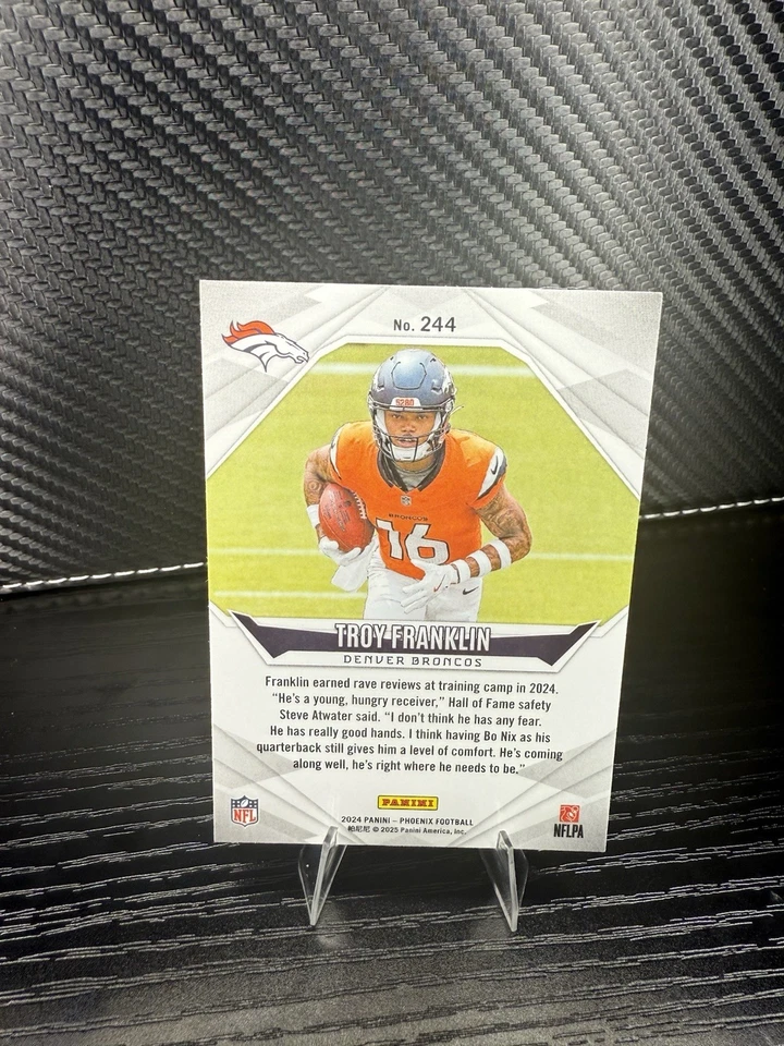 2024 Panini Phoenix - Rookies Troy Franklin #244 Purple (RC) - Image 2 of 2