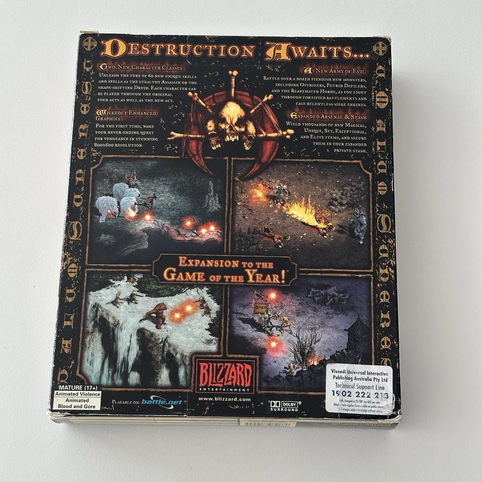 Diablo II 2 Lord of Destruction Expansion Big Box Gatefold PC Game COMPLETE - Image 4 of 4