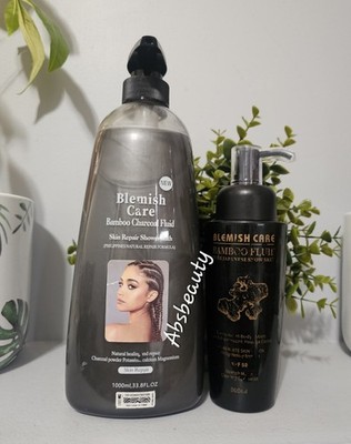 Blemish Care Bamboo Charcoal Fluid Shower Bath & Pure Japanese Snow Skin Lotion.