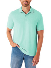 Member's Mark Men's Stretch Pique Polo Shirt-Green-Size Small-NWT
