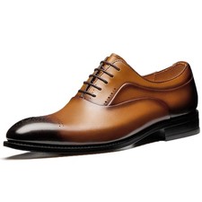 Mens Dress Shoes Genuine Calfskin Leather Oxfords Luxury Formal Business Wedd...