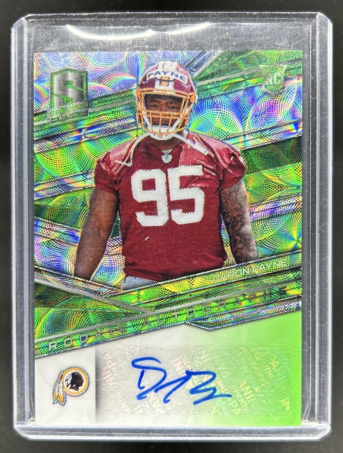 Daron Payne Panini Spectra #176 Autograph-Neon Green