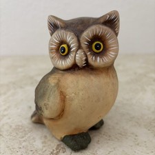 Vintage MCM Ceramic big eyed Owl Pottery 1960 4.5  