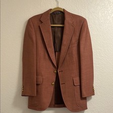 Men's Vintage AUSTIN REED Red Tweed Jacket with Gold Buttons - Stunning 38R/M